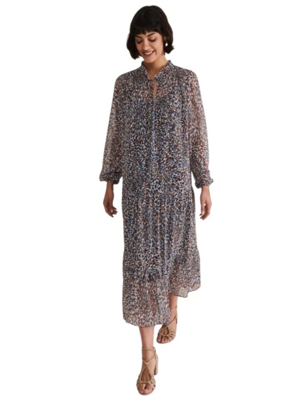 Phase Eight Penele Chiffon Midi Dress Size US 20 / 22